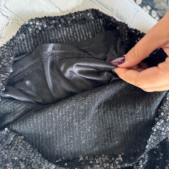 Nanette Lepore Black sequin long sleeve midi  party dress size 10 - Picture 9 of 14